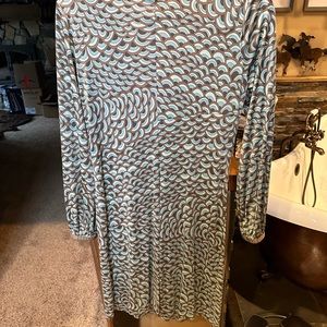 Trina Turk silk mini dress with belted waist.